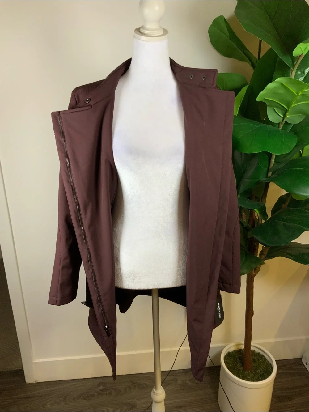 Kenneth Cole Mauve Belted Trench Coat